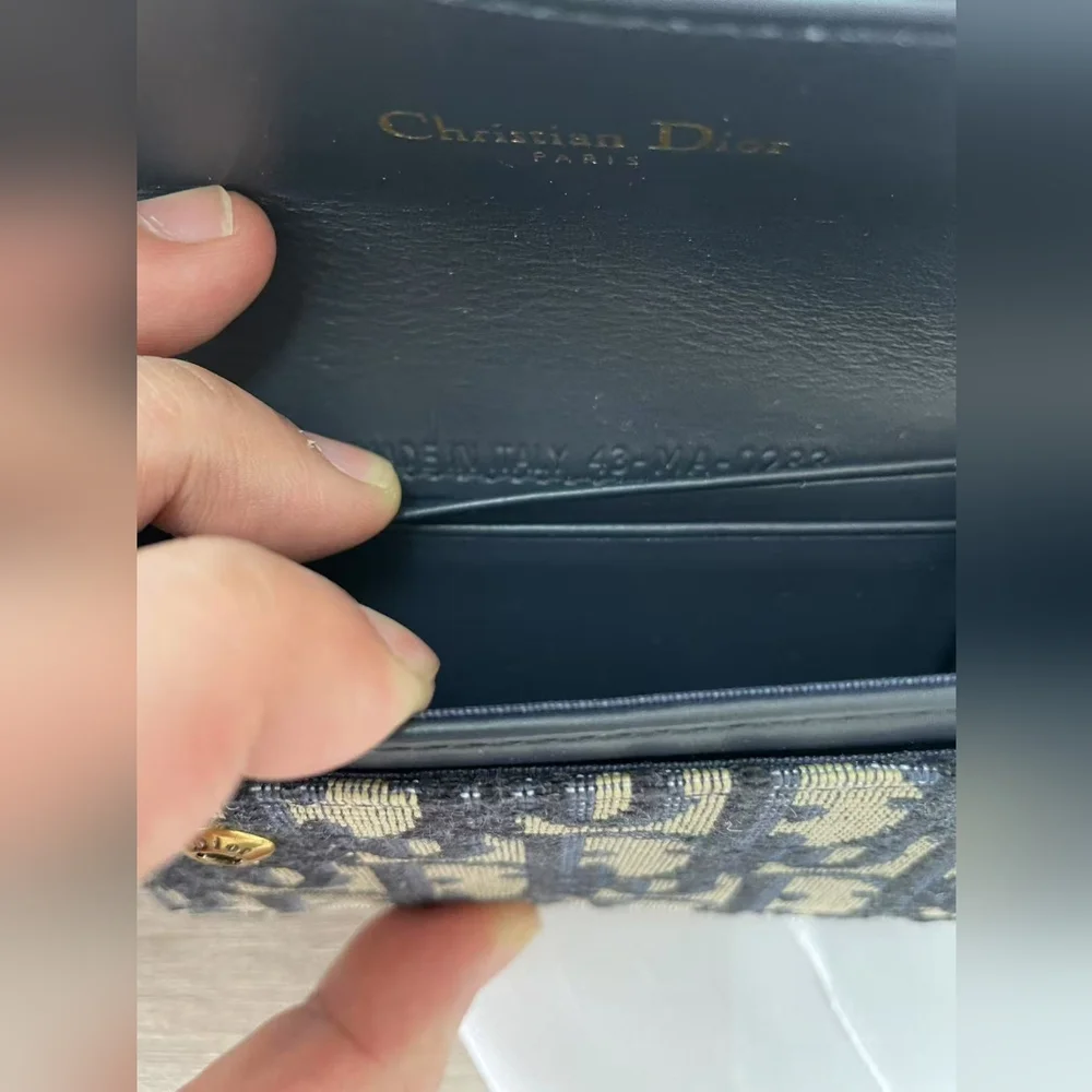 Dior Saddle Jasmine Gusset Card Holder